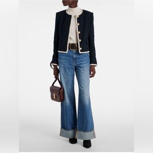 Veronica Beard high-rise wide leg jeans in Rebel stone